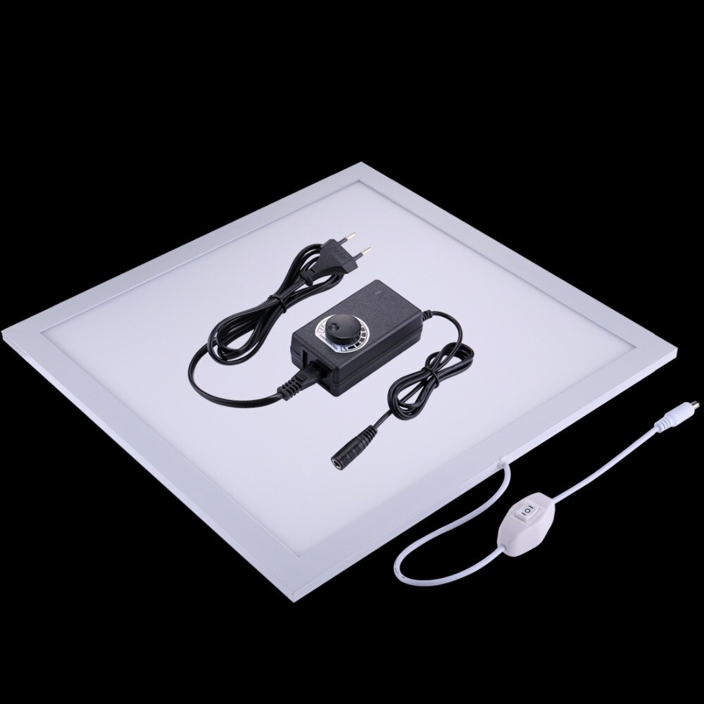 PULUZ 38x38 cm 1200LM LED Fotografie Schaduwloze Bodem Licht Panel voor Tafelblad Home Studio Shadow-gratis Pure witte Achtergrond EU
