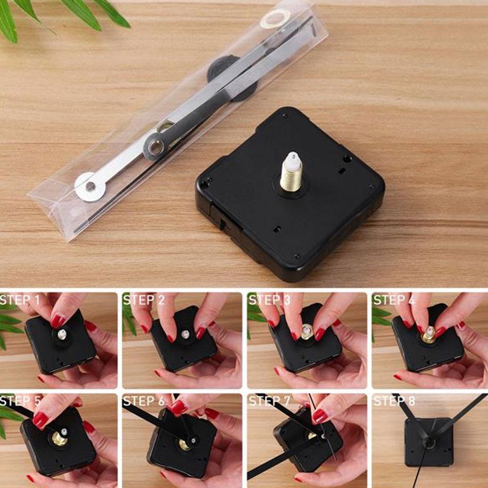 DIY Clock Mechanism Classic Hanging Black Quartz Watch Wall Clock Movement Mechanism Parts Repair Replacement Essential Tools