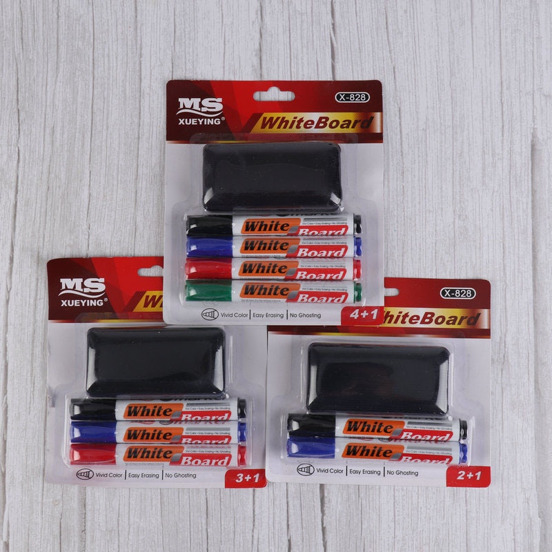 HOTYA Whiteboard Pen 5pcs/set Teacher Classroom Marker Pen Wiping Supplies For Home Bedroom Living Room Door Wall Marking - View #9