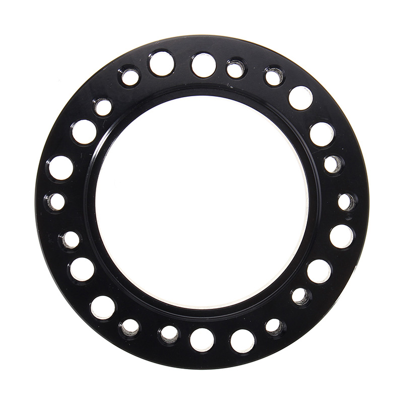 Tilbehør 12mm aluminium sort bil rat nav adapter spacer kit til nardi/personal til omp