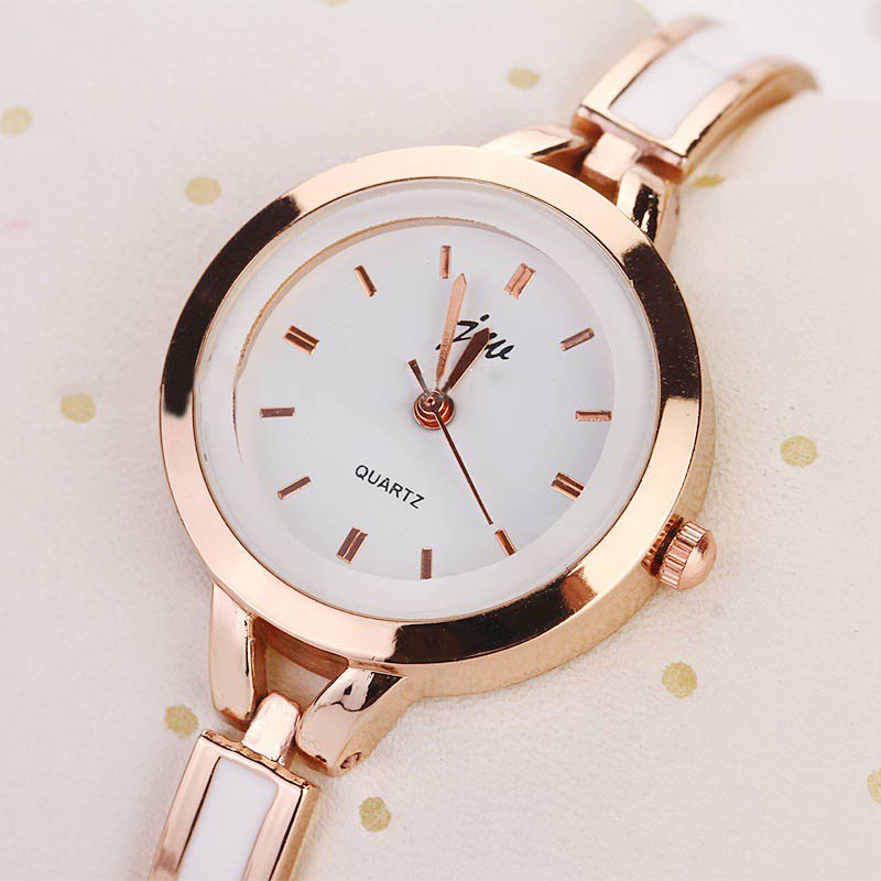 Reloj sencillo para mujer en 2 colores, reloj de pulsera delgado de , reloj de pulsera informal para mujer, reloj pequeño de cuarzo redondo LL @ 17