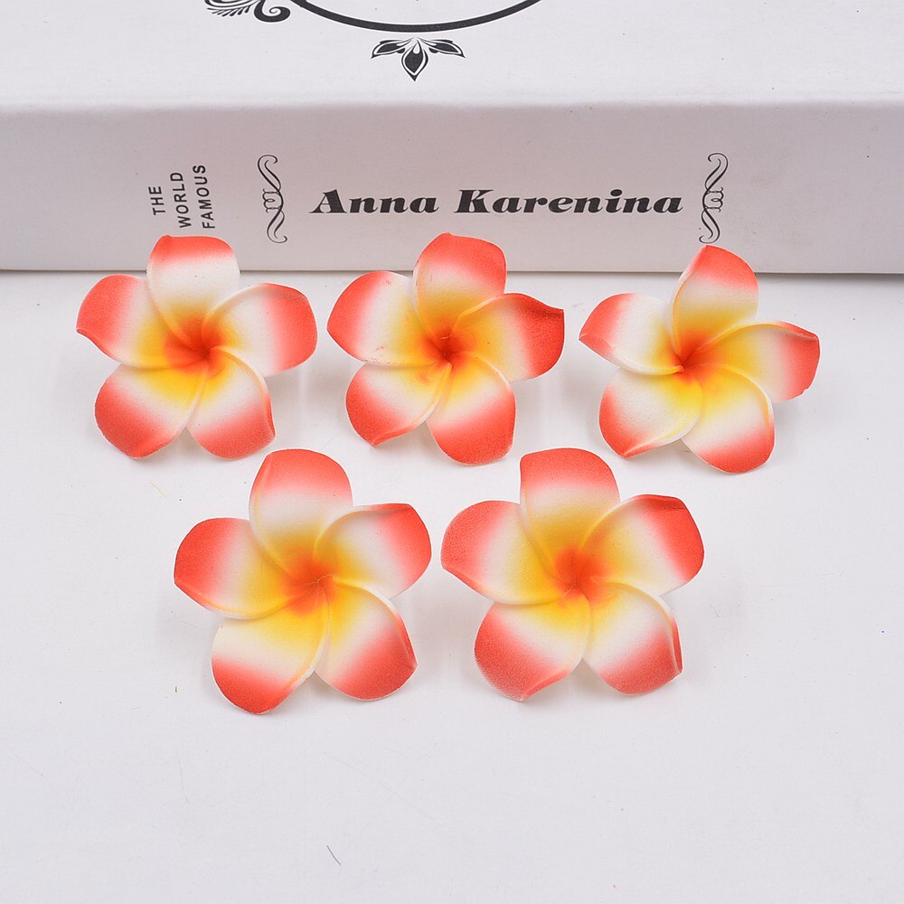 10 stks/partij 4 cm Foam Hawaii Strand Bloemen Voor Bruiloft Doos Decoratie DIY Kunstmatige Krans Levert Zomer Krans Craft