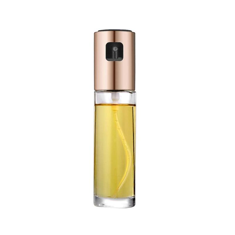 100ml olijfolie-azijnverstuivers van roestvrij staal, draagbare oliedispenser voor het koken van salades, keukengereedschap: Roségoud