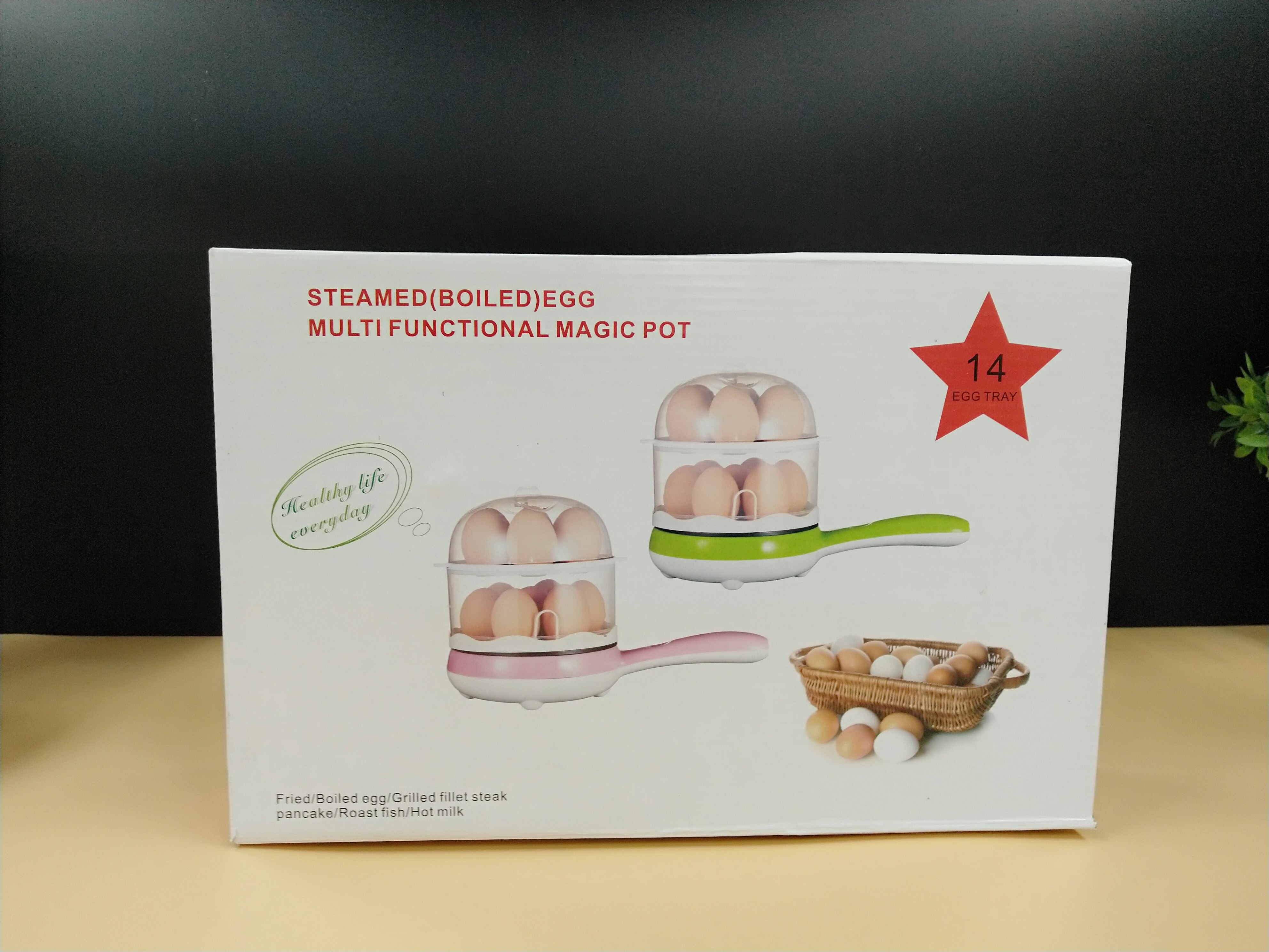 Multi-function Electric Egg Cooker Eggs Boiler Steamer Fry Double layer Cooking Tools Kitchen Utensils