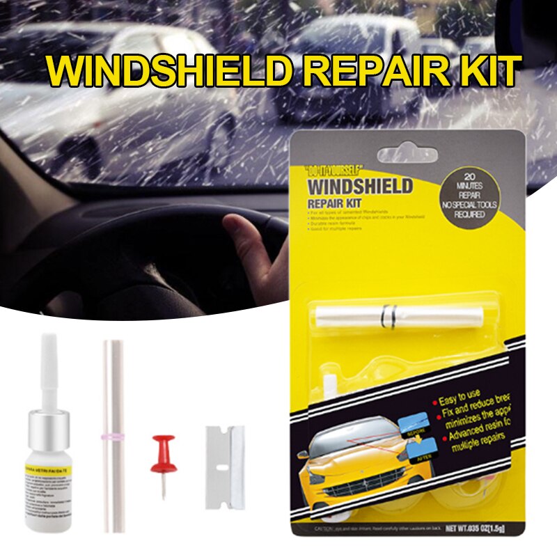 1PC Windshield Repair Kit Crack Glass Resin Sealer Car Window Glass Scratch Crack Restore Auto Windscreen Glass Repair Tool