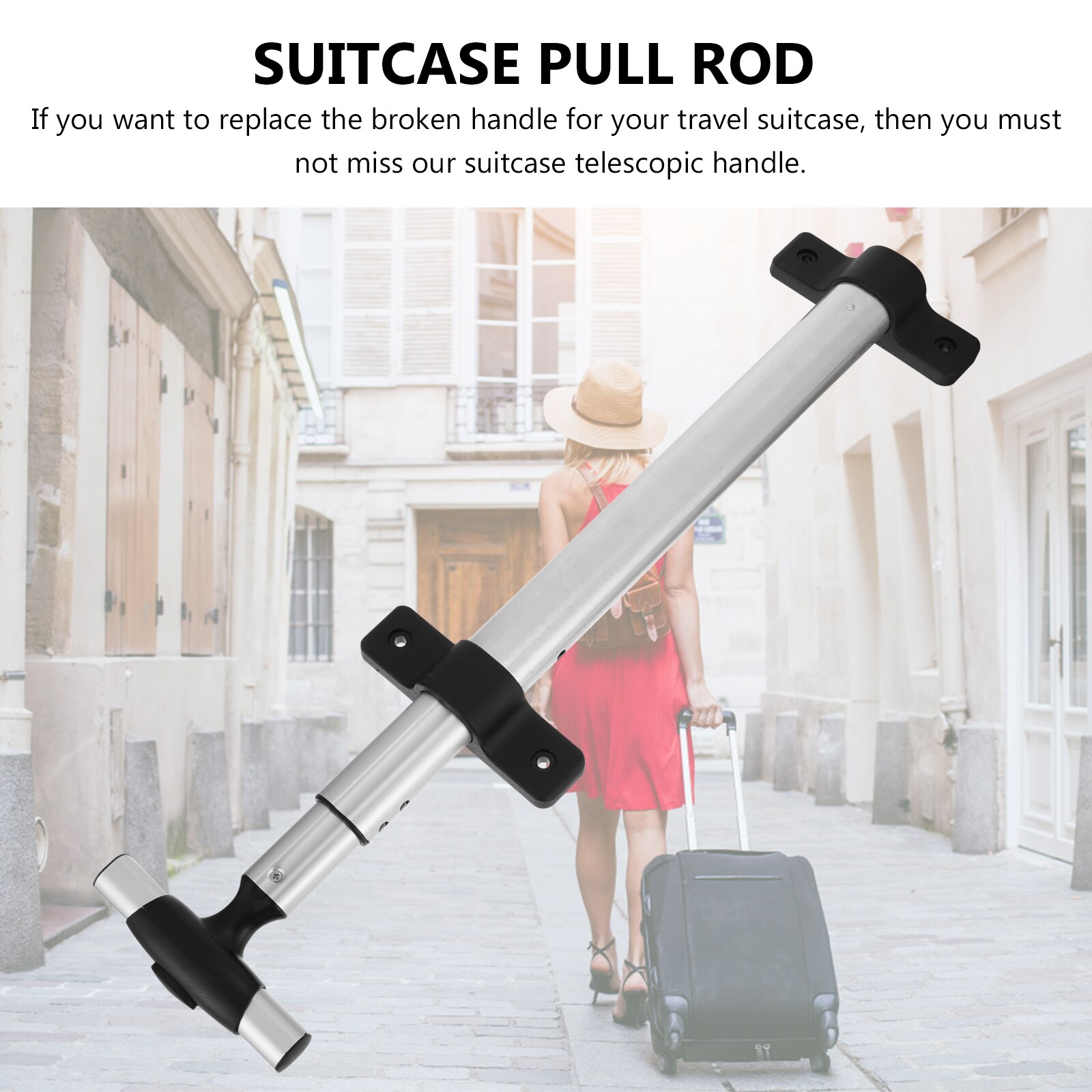 1pc gepäckstücke mit teleskopgriff, kosmetikkoffer, bremsstangen-ersatzteil
