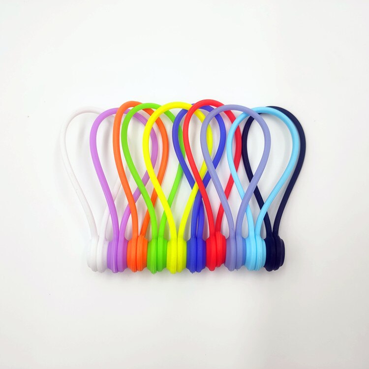 Enrouleur de câble magnétique, 10 pièces, support de bobine magnétique pour téléphone portable, Type casque, casque, organisateur de câbles, stockage de câbles de données