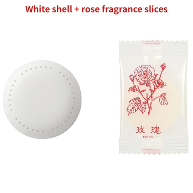 1 st toalett fast luftfräschare aromaterapi doft varaktig för garderob bil hushåll rund luftfräschare badrumsartiklar: Vit