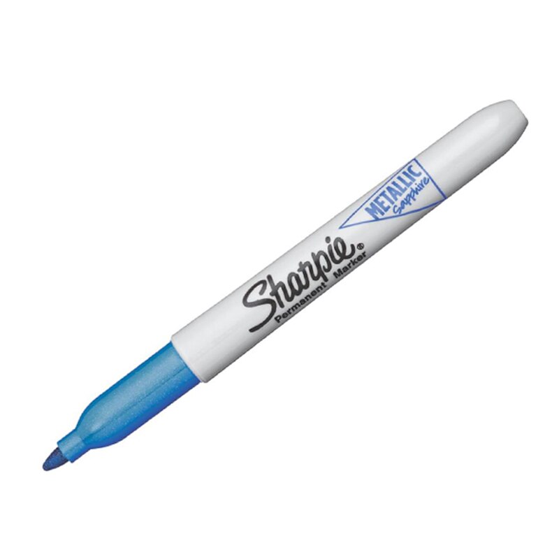 sharpie metallic permanent marker 39100 gold sliver copper maker Sign pen pengreat for dark surfaces fine point 12pcs: Blue 12pcs