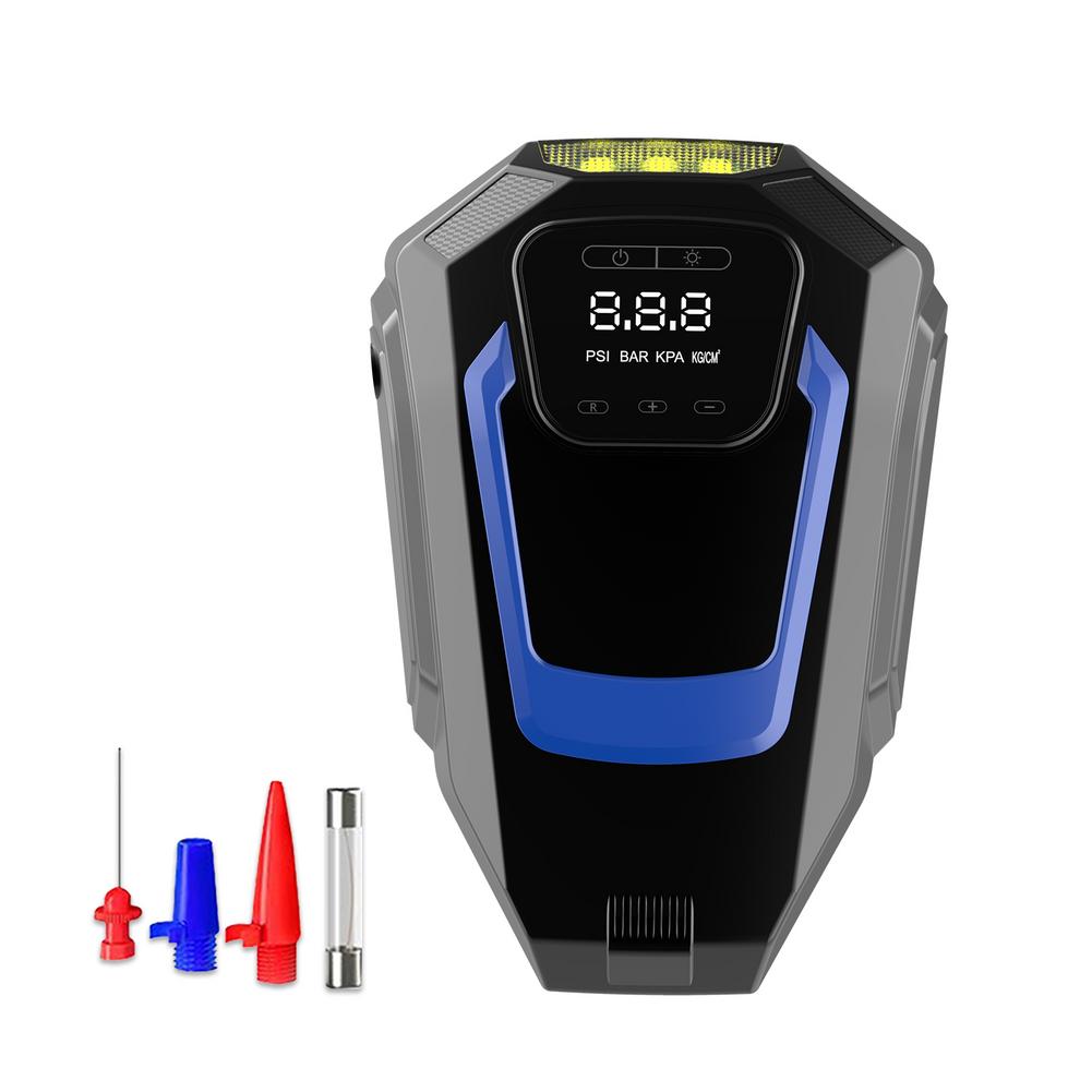 12V Autoband Inflator Led Digitale Verlichting Band Opblaasbare Pomp Draagbare Luchtcompressor Fo Auto Wiel Fiets Banden Elektrische: Default Title