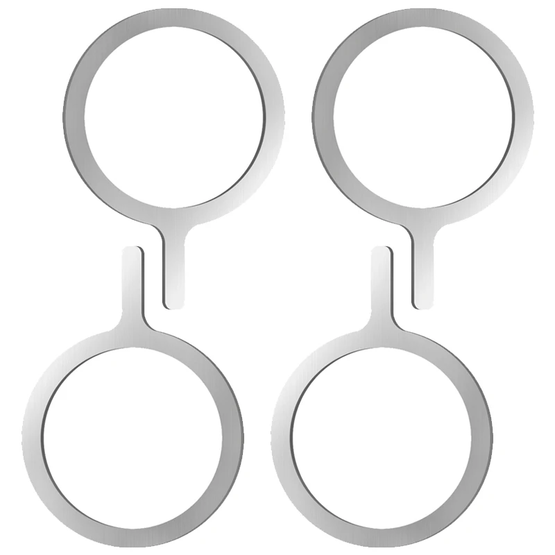 Self Adhesive Metal Ring Iron Sheet Sticker for Apple IPhone Case Magsafe Magnetic Wireless Charging Ring for iPhone 15: Transparent