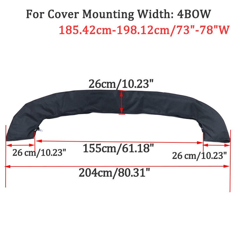 Wasserdichte 600D 3/4 Bogen Bimini Top Boot Abdeckung Kein Rahmen Yacht Boot Abdeckung Mit Reißverschluss Anti UV Staubdicht Abdeckung Marine Zubehör: Beige