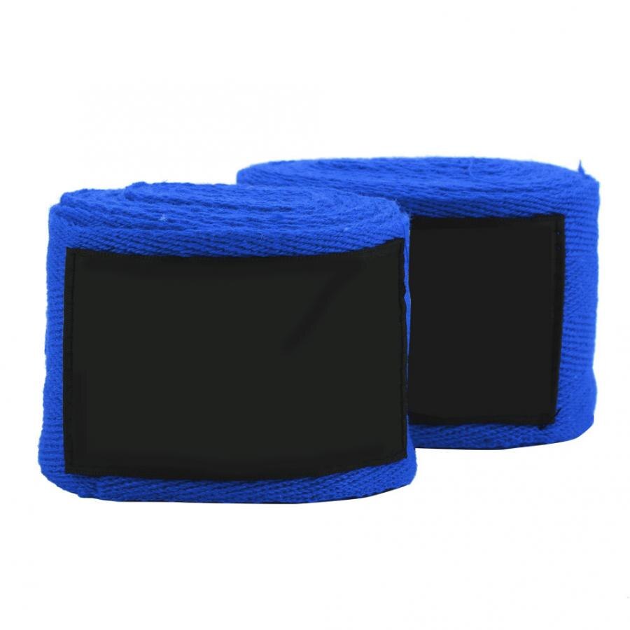 1 pair unisex wrist support boxing kickboxing muay thai hand wrap breathable fast drying cotton handwraps sports wrist band 2.5m: Blue