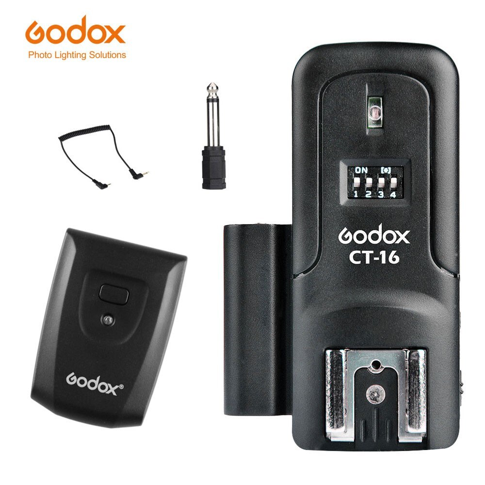 Godox CT-16 16 Channels Wireless Radio Flash Trigger Transmitter + 2x Receiver Set for Canon Nikon Pentax Studio Speedlite Flash: CT-16
