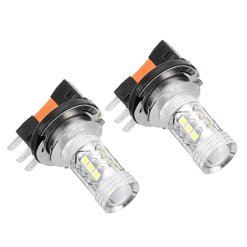 Durable 2PCS H15 LED Car Headlight Bulbs HID 12V 6000K Super Bright White Headlight Fit 12V Vehicles