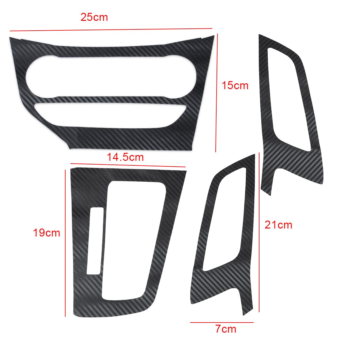 Beler bil interiør midtkonsoll karbonfiber molding klistremerke dekal til Ford fokus 3 mk3 på Automatisk