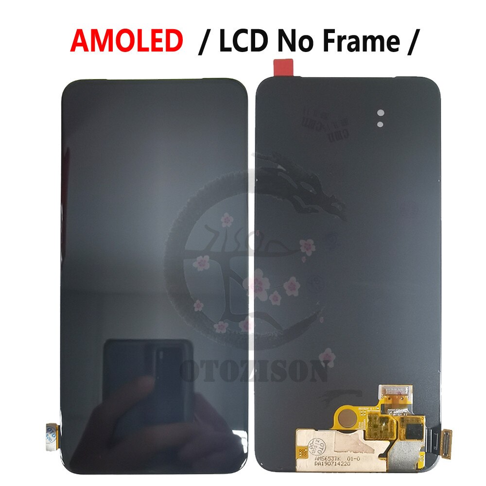 AMOLED LCD Mit Rahmen Für OPPO Reno 2F Reno2 F CPH1989 Anzeige Bildschirm berühren Digitizer Sensor Montage Reno2F LCD Ersatz