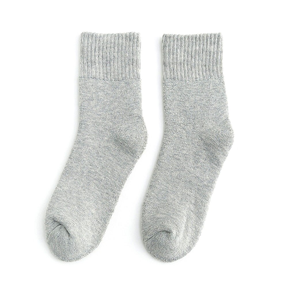 Unisex super tykkere solide sokker merino uld kaninsokker mod kold sne rusland vinter varm sjov glad mandlige mænd sokker: Lysegrå
