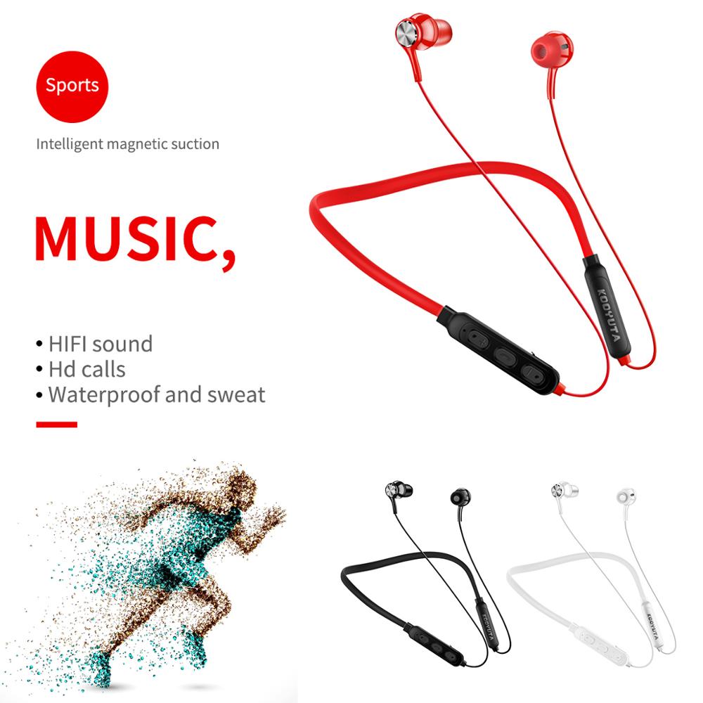 Auricular inalámbrico con Bluetooth, dispositivo de audio de alta fidelidad, con succión magnética, sonido de , estéreo, impermeable, inalámbrico de deporte, con micrófono HD
