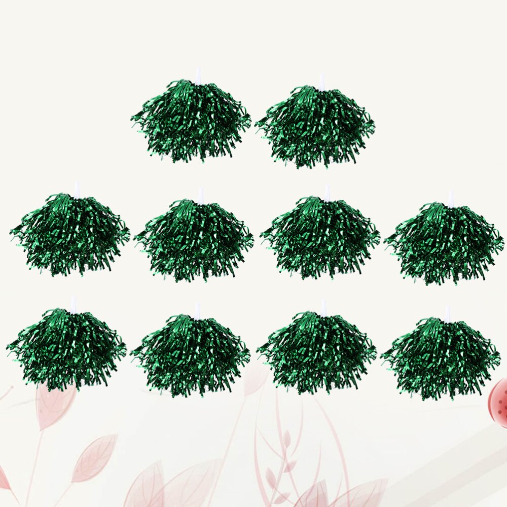 10 Stck 25g Jubeln Bälle Kader temperamentvoll Spaß Cheerleading Bausatz jubeln Poms Cheerleader Supples mit Griff für Competitio: grün