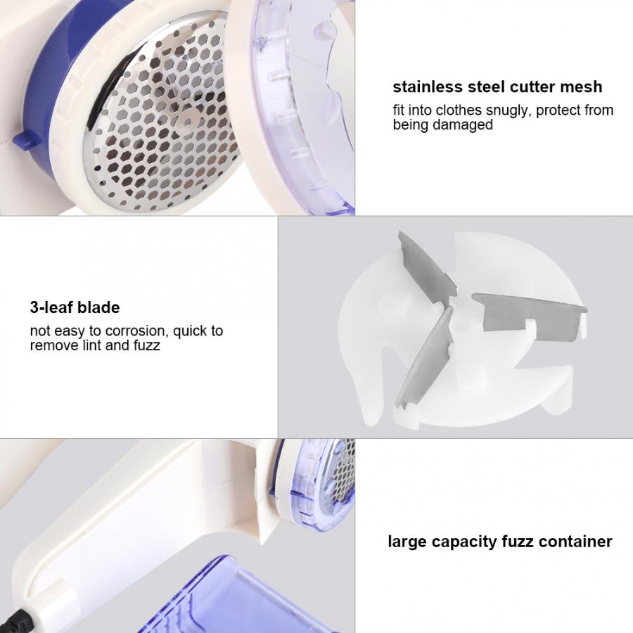 Portable Electric Fabric Clothes Sweater Lint Remover Fuzz Shaver Removing Machine Clothes Fuzz Remover