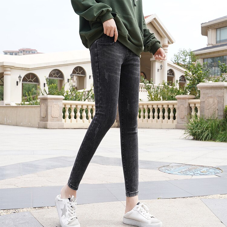 Zwangere vrouwen jeans hoge taille buik slank en dun zwangerschap cowboy zwangere vrouw capri-broek zwangerschapskleding pantsnk 017