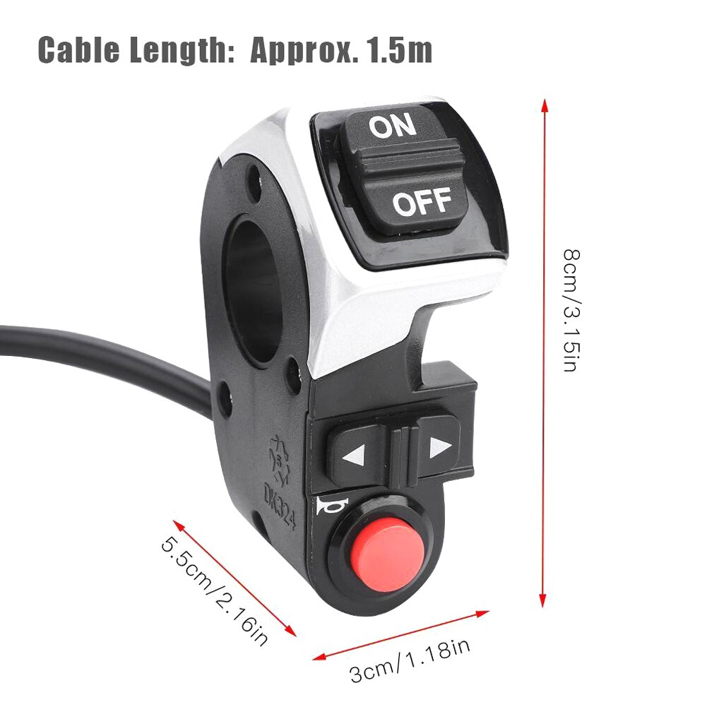 Blinklys baglygte kontakt led baglygte 3 in 1 kontrolkontakt elcykel scooter afbryder tilbehør
