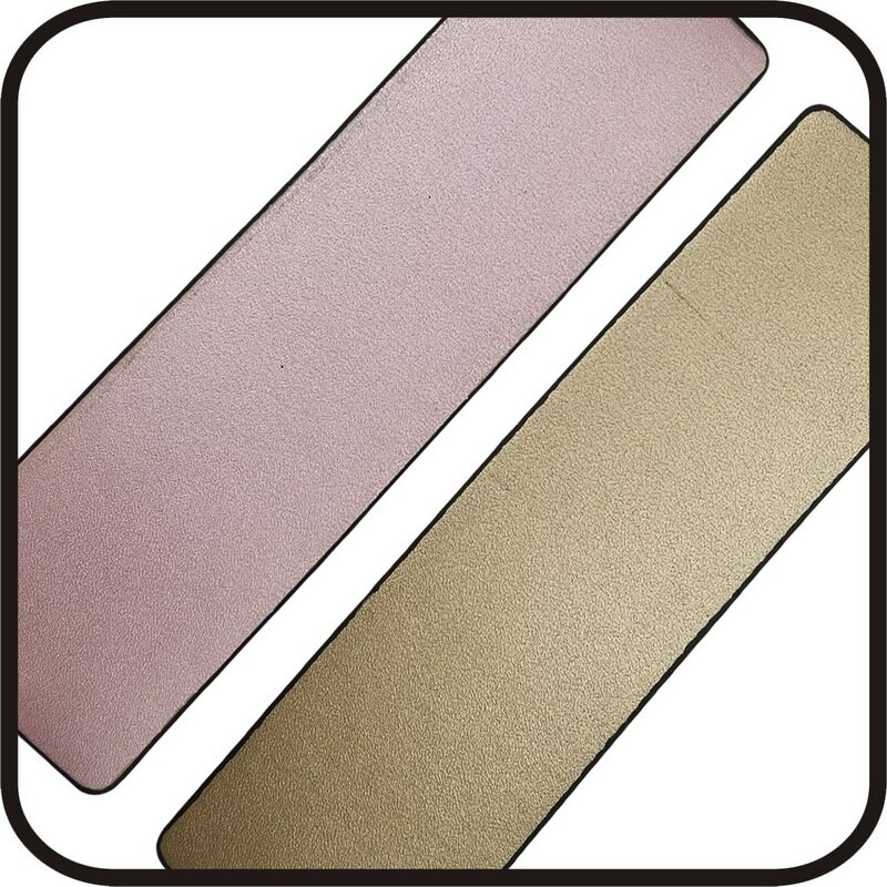 Pulsera de cuero con geométrico para mujer, brazalete de piel con de pirámide de Egipto de 40mm, con colores reversibles, de Francia: gold pink leather