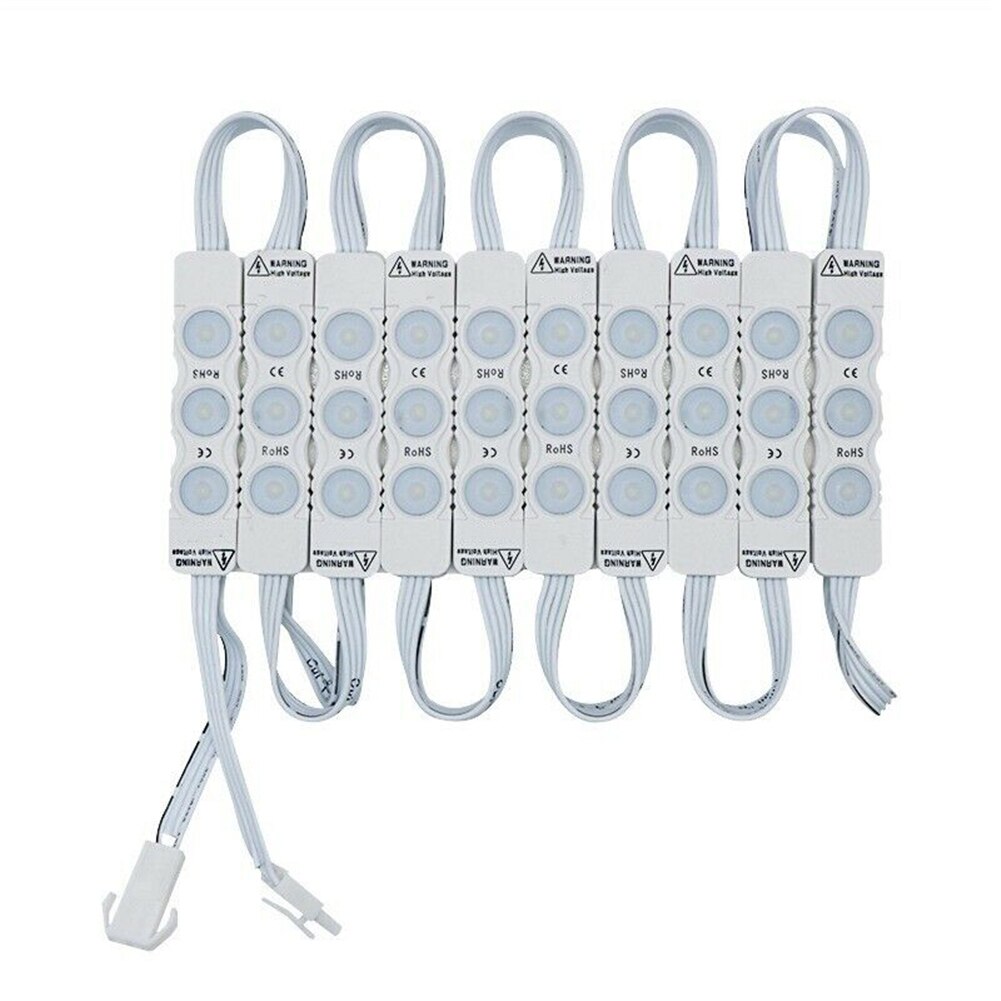 10pcs LED Module 2835 3 LED DC12V Waterdicht Advertentie LED Modules Wit RGB Kleur Super Heldere Verlichting 110 /220V