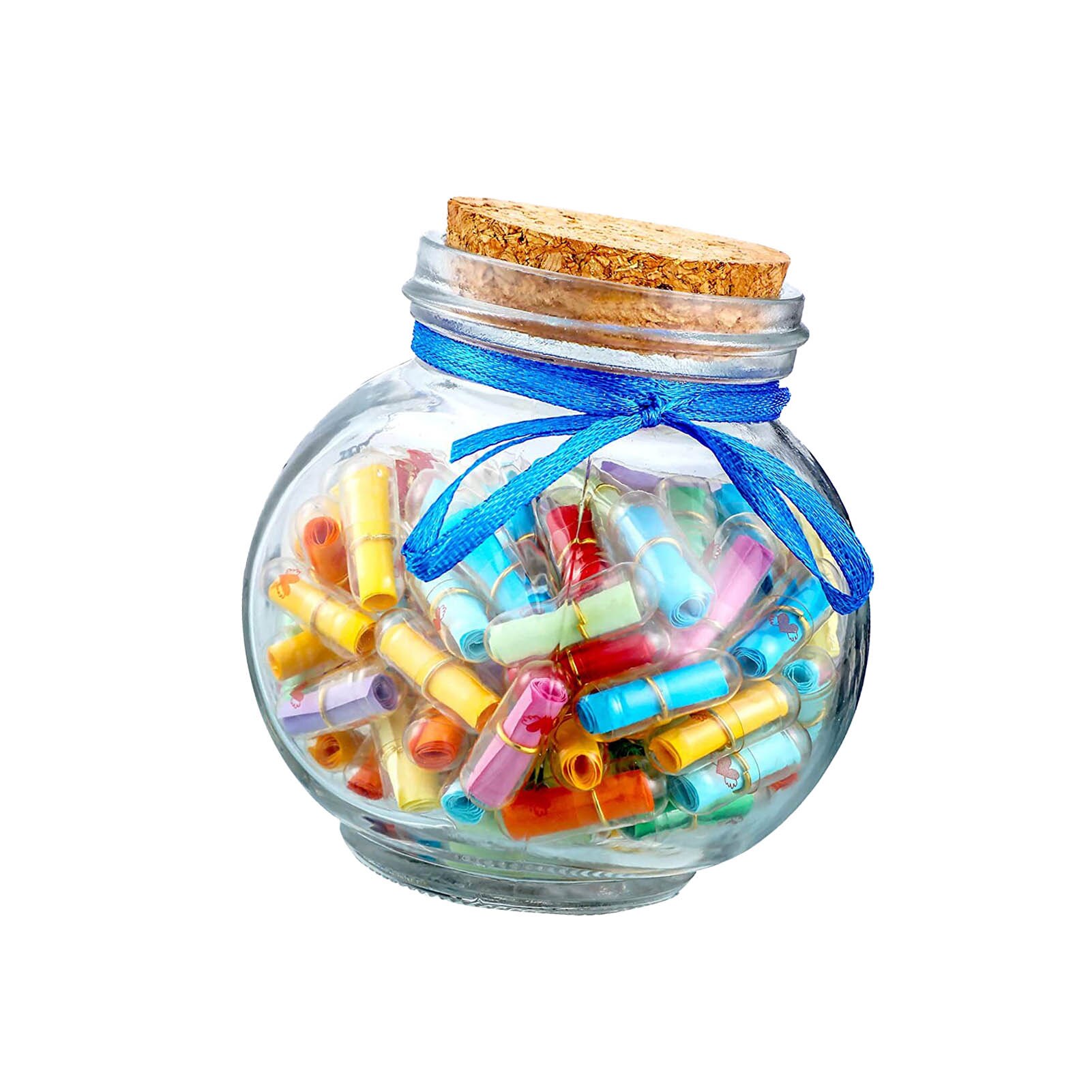 110PCS Cute Capsule Message Love Friendship Letter Wishing Bottle Clear Cork Glass Bottles For Wedding Home Decoration