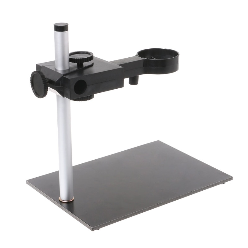 Aluminum Alloy Microscope Stand Portable Up and Down Adjustable Manual Focus Digital USB Electronic Microscope Holder Stand