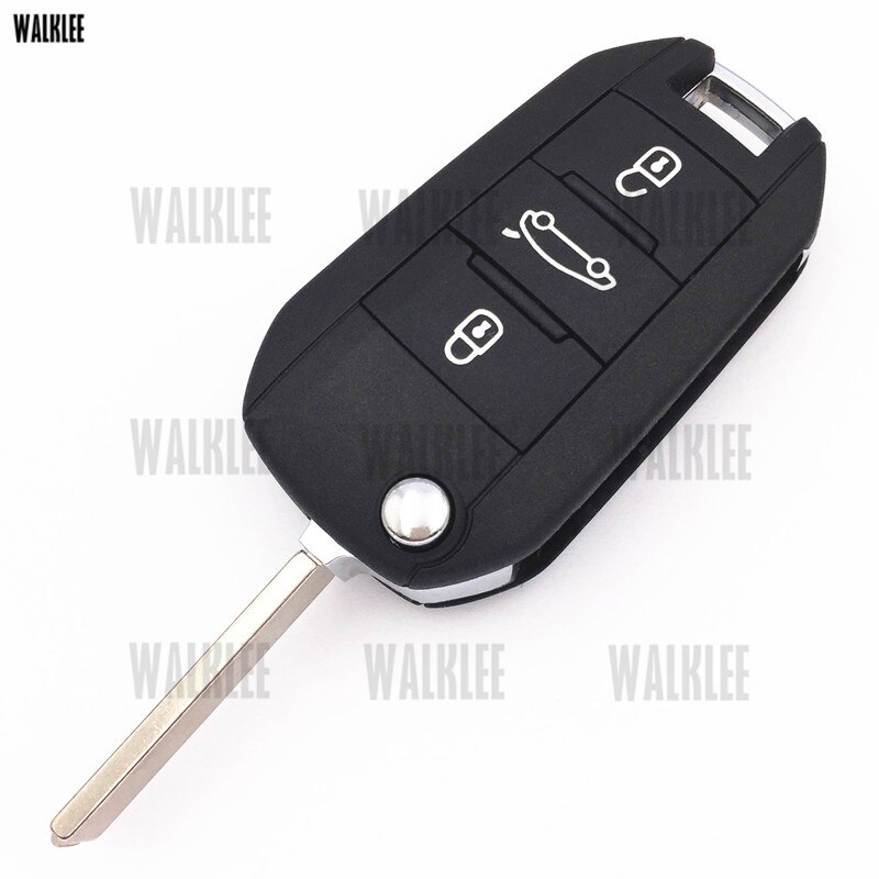 WALKLEE Remote Key Fit for Peugeot 208 301 308 508 434MHz with HU83 or VA2 Blade