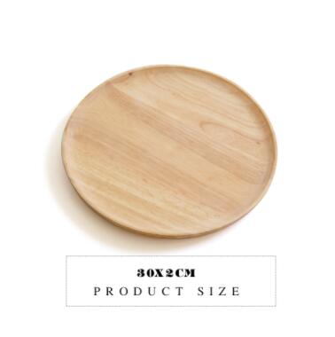 Wood Serving Plate, Wood Square & Round Serving Tray, Fruit Dessert Cake Snack Candy Platter Wooden Bowls: 8