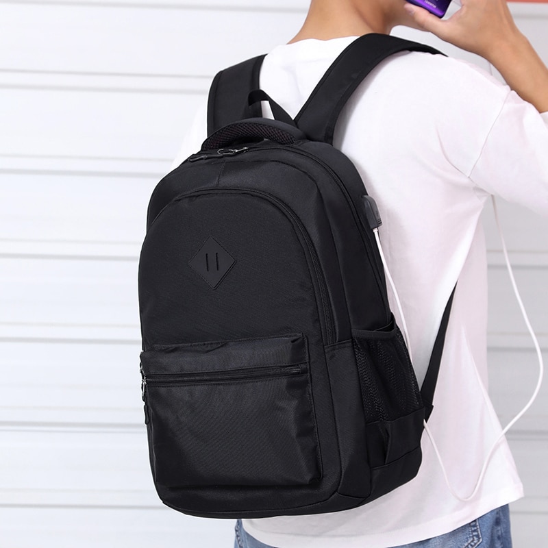 neue schwarz stoff anti diebstahl koreanische lade laptop rucksack große städtischen reise wasserdichte tasche für frauen und männer sac eine dos