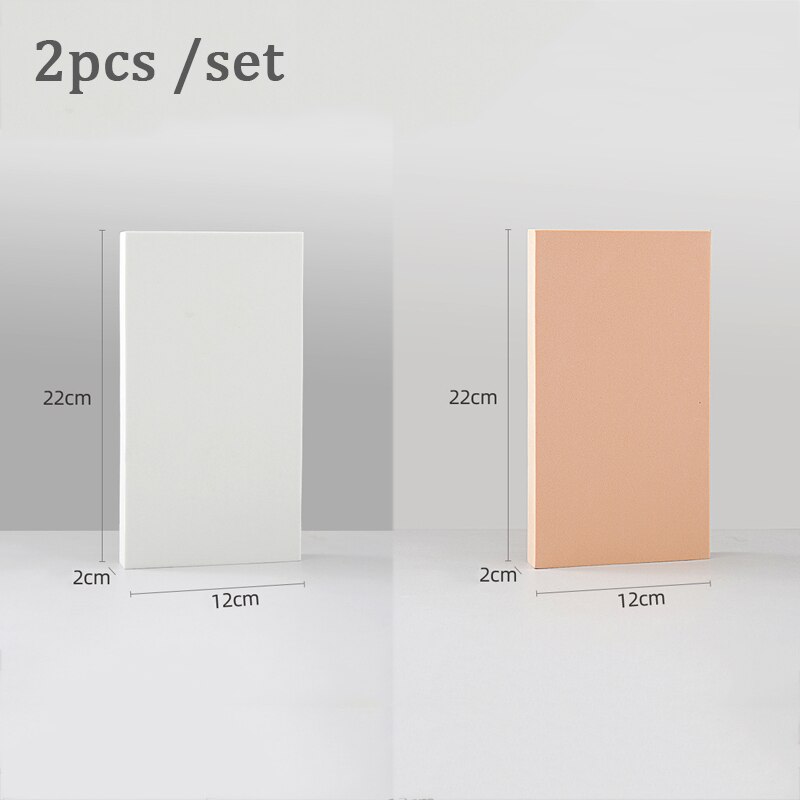 Photo Background Shoot Props Hard Foam Cubes Set Photography Decoration Studio Fotografia for Food, Drink, Jewelry, Cosmetics: Rectangle 2pcs