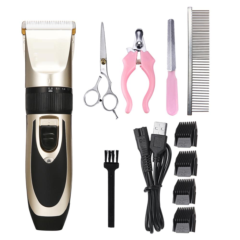 Low-noise Pet Hair Trimmer Clipper Remover Cutter Dog Grooming Cat Dog Hair Trimmer Electrical Pets Haircut Machine: Type C