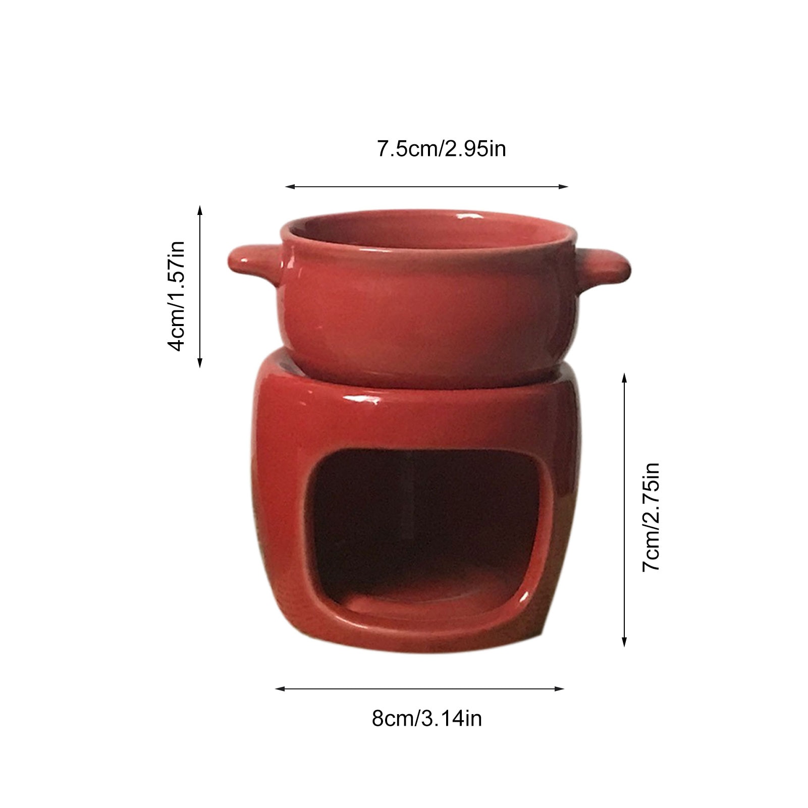 Ceramic Small Cheese Pot Cheese Chocolate Fondue Furnace Fondue Set Premium Porcelain Melting Pot For Cheese Chocolate