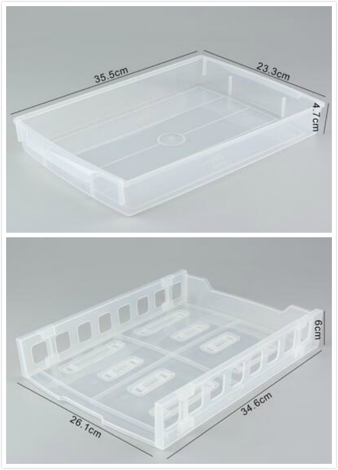 Desk File Organizer Combination Storage Rack Office Accessories A5/A6 Magazine Paper Tray 2 PCS/Lot Document Letter Holder: White
