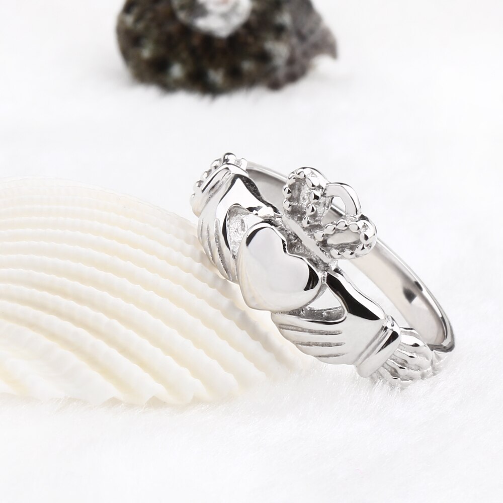 Somen Ring Women 925 Sterling Silver Ring Claddagh Wedding Band Engagement Rings Jewelry Femme Anillos De Plata 925