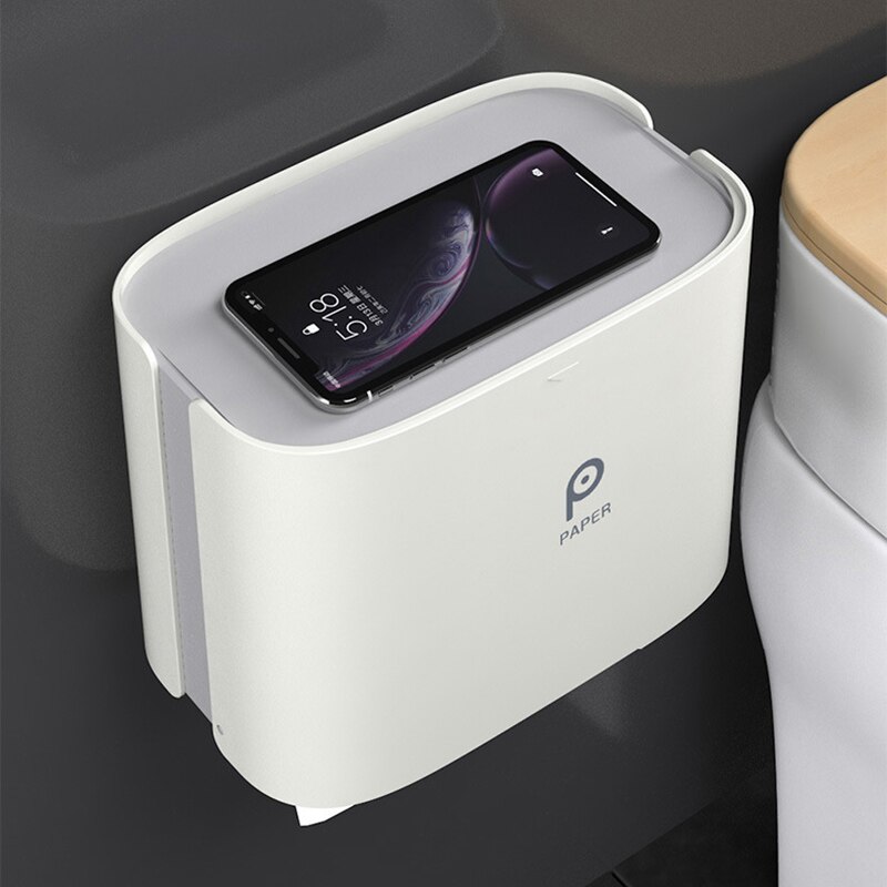 Portable Toilet Paper Holder Wall-mounted Toilet Paper Dispenser for Bathroom Storage Box Home Bathroom Accessories