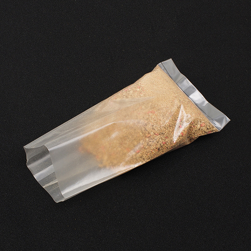 100pcs PVA Water Soluble Bag Carp Fishing Bag Mesh Bag for Solid Bait 6x12cm