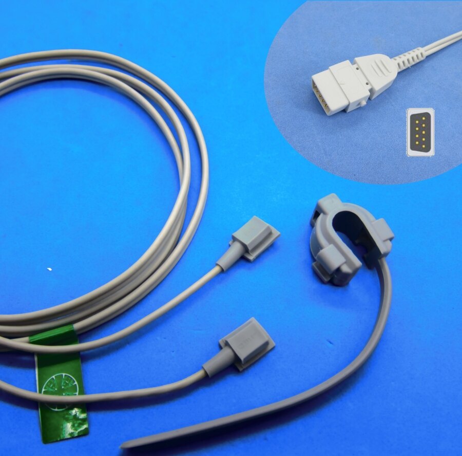 Long cable AWT adult finger clip spo2 sensor for BCI 3300 3401 patient monitor: Y-model