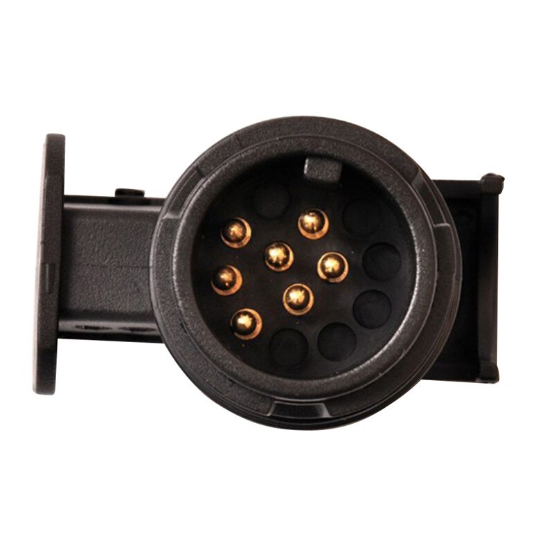 Tilhenger ledningsadapter 13 to 7- pins adapter svart frostet tilhenger ledningskontakt tilhengerplugg n type materiale tilhengerfeste tilhengerplugg