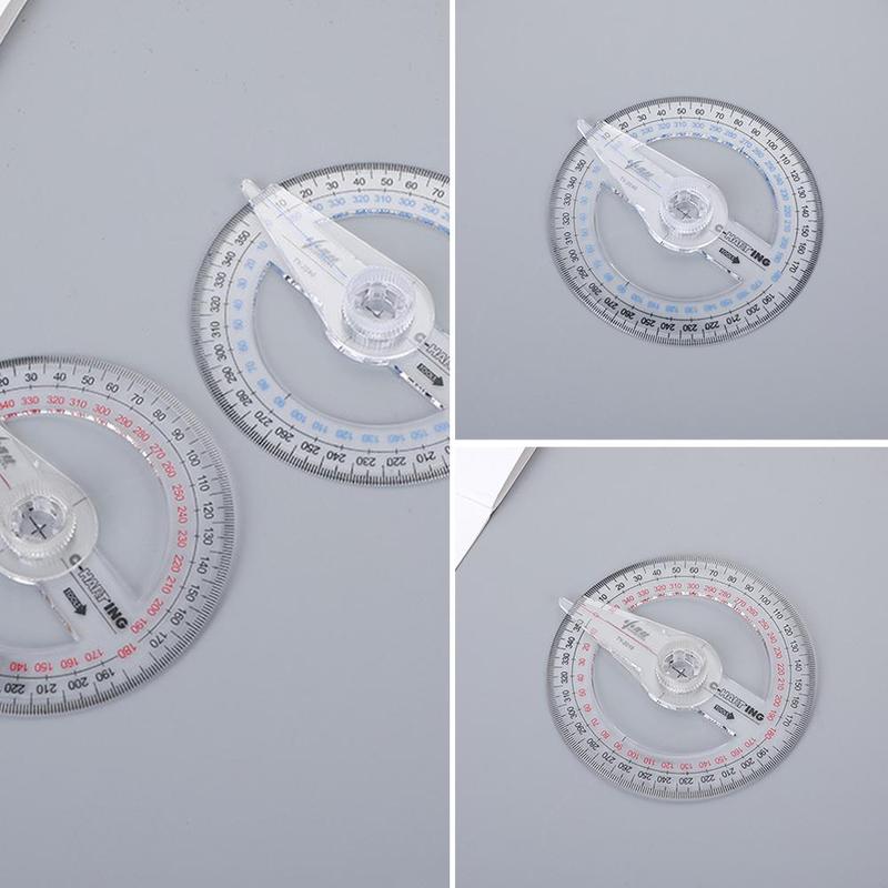 1Pc 360 Degree Measuring Tool Pointer Protractor Craftsman Supplies Verstelbaar Tool Painting Tekentafel Office Stationery N2N1