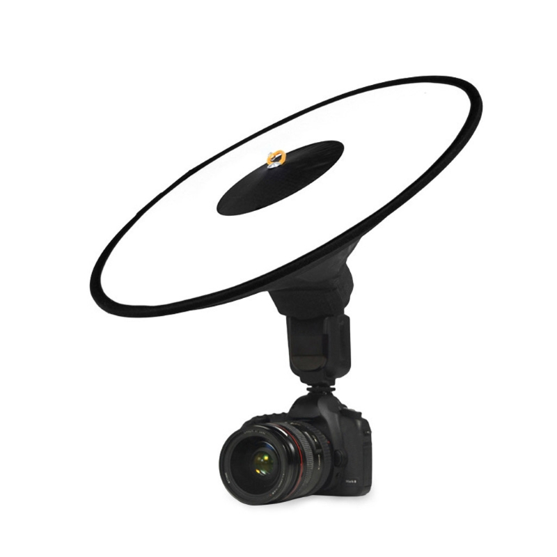 Universele 44cm Ronde Studio Flash Softbox Speedlite Diffuser Reflector Band