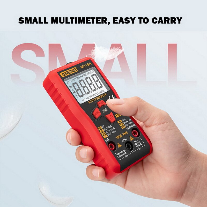 Digitale Mini Multimeter Tester Auto Tranistor Meter Auto-Range Voltage Tester Met Ncv Data Hold Multimeter