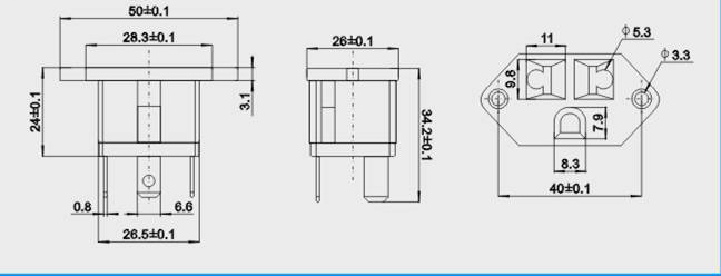 AC 250V 10A Panel Mount US Outlet Power Socket Electrical Socket female industrial Socket plug power connector