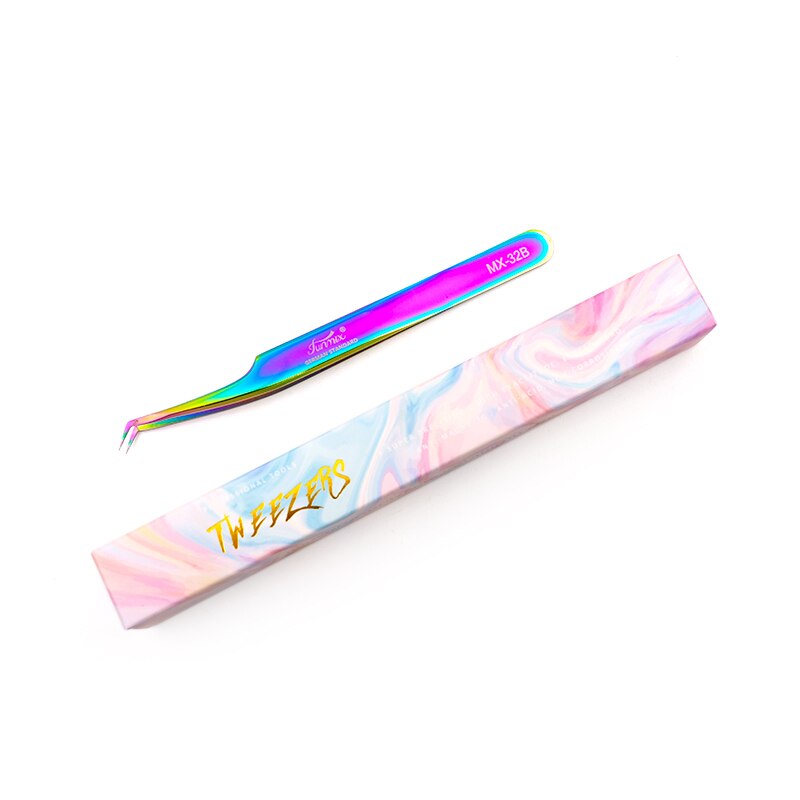 Stainless Steel Tweezers Volume Eyelashes Extensions Eyebrow Tweezers Curved Straight Nail Clipper Nipper Makeup Tools