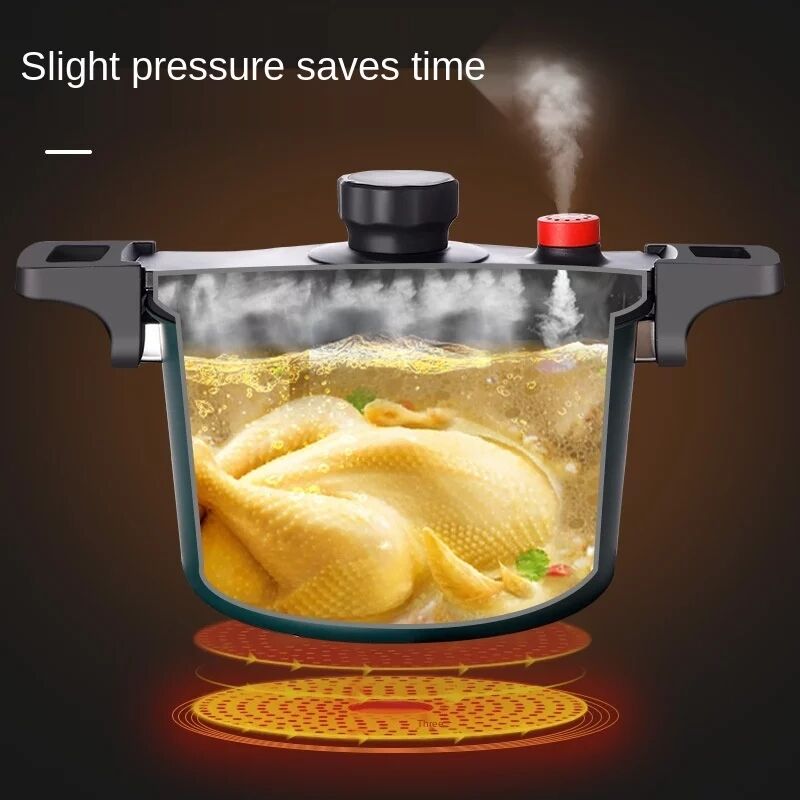 Pressure Cooker 6L Micropressure cooker Soup Pot Stewpot Nonstick Pan Kitchen Cookware Induction Cooker Casserole Cookin g Pot