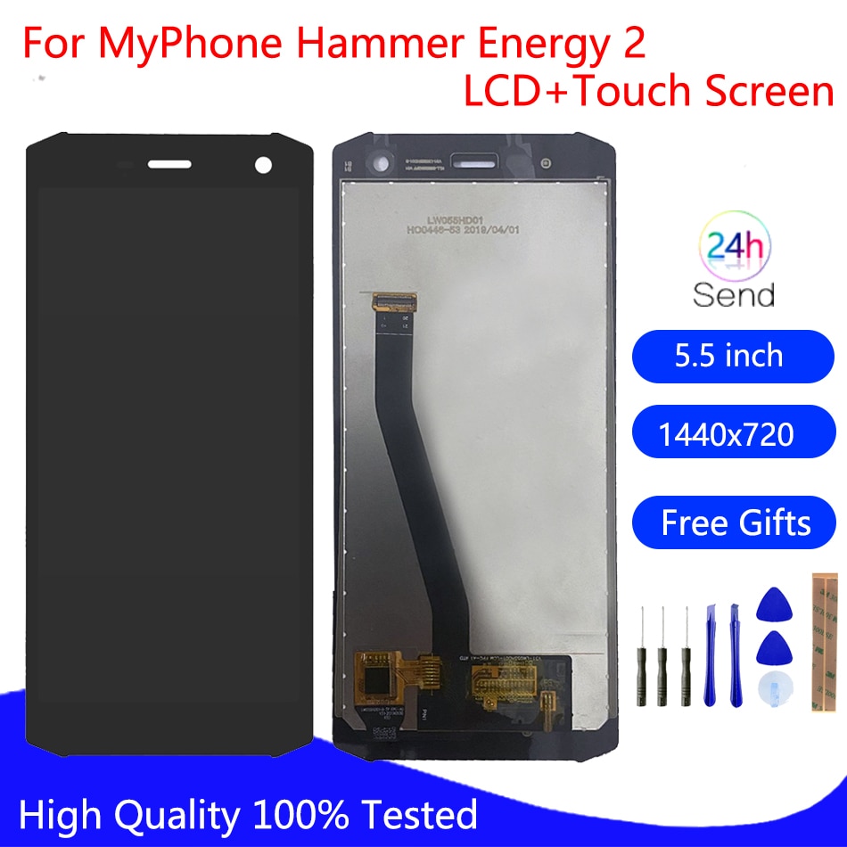 Originele Voor Myphone Hamer Energie 2 Lcd-scherm Touch Screen Assembly Digitizer Glas Panel Vervanging Lcd-scherm Gratis Tools
